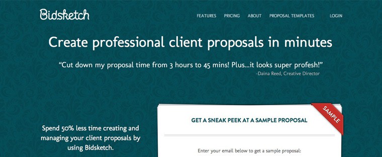 Bidsketch – Create & Send Professional Client Proposals Easily